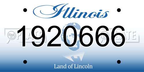 1920666 Illinois License Plate