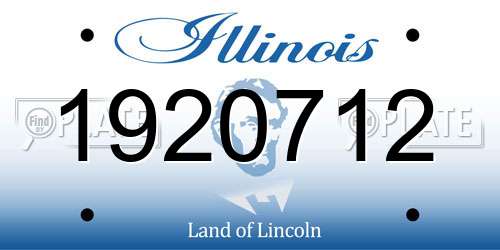 1920712 Illinois License Plate