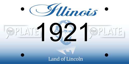 1921 Illinois License Plate
