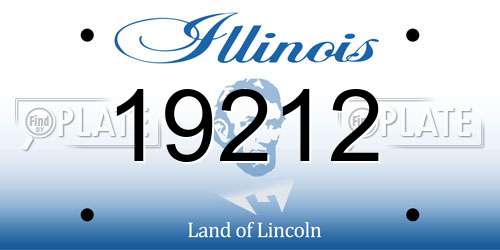 19212 Illinois License Plate