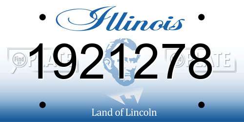 1921278 Illinois License Plate