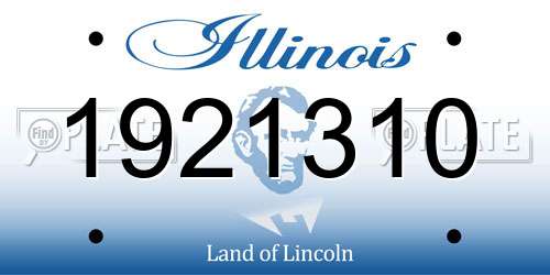 1921310 Illinois License Plate
