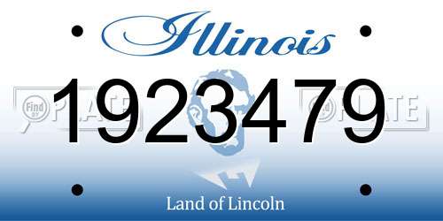 1923479 Illinois License Plate