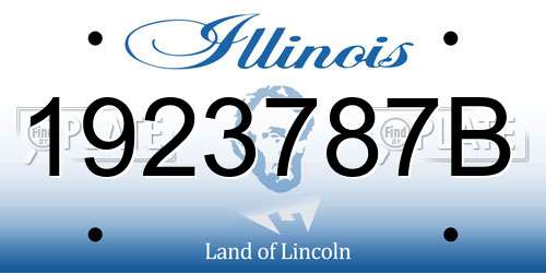 1923787B Illinois License Plate