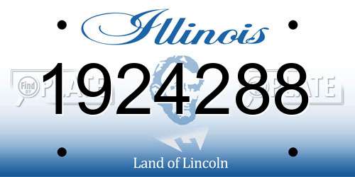 1924288 Illinois License Plate