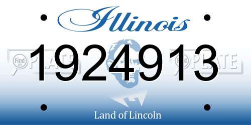 1924913 Illinois License Plate