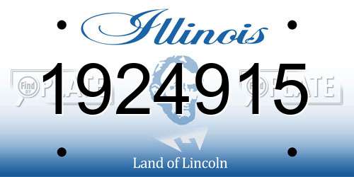 1924915 Illinois License Plate