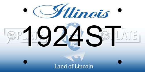 1924ST Illinois License Plate