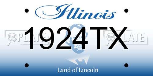 1924TX Illinois License Plate
