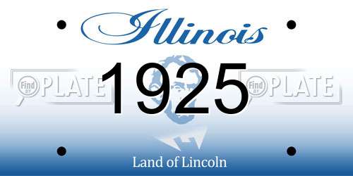 1925 Illinois License Plate