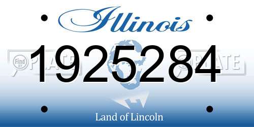 1925284 Illinois License Plate