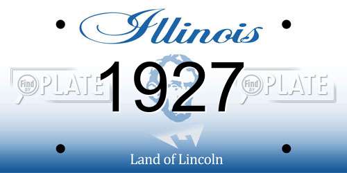 1927 Illinois License Plate