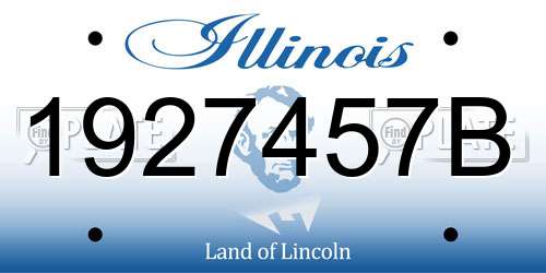 1927457B Illinois License Plate