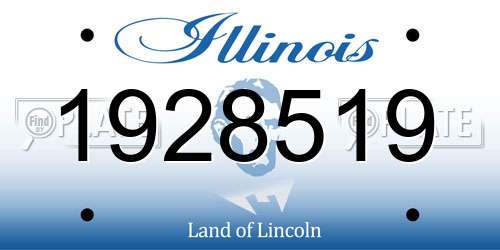 1928519 Illinois License Plate