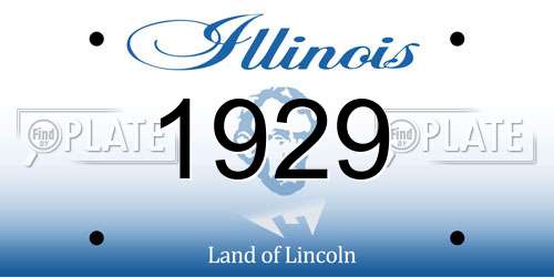 1929 Illinois License Plate