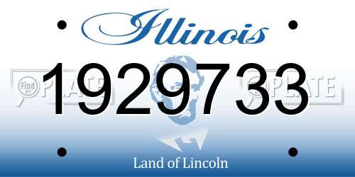 1929733 Illinois License Plate