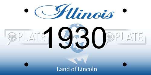 1930 Illinois License Plate