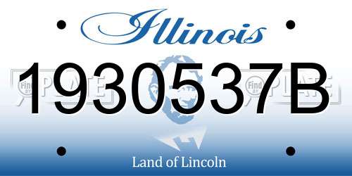 1930537B Illinois License Plate
