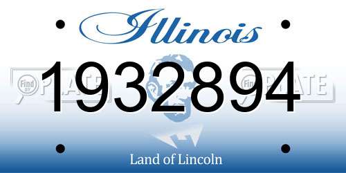 1932894 Illinois License Plate