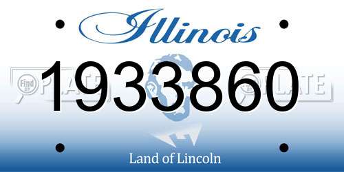 1933860 Illinois License Plate