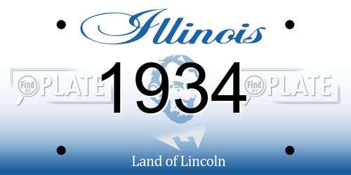 1934 Illinois License Plate
