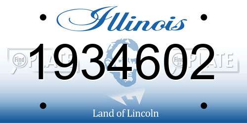 1934602 Illinois License Plate