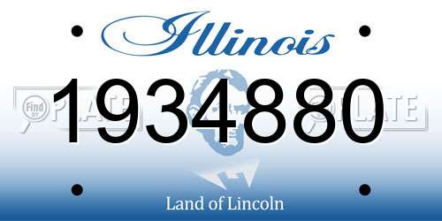 1934880 Illinois License Plate