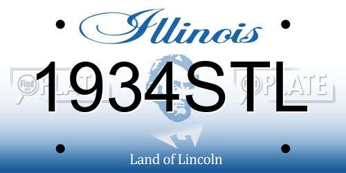 1934STL Illinois License Plate