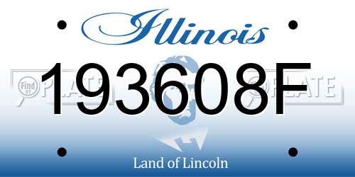 193608F Illinois License Plate