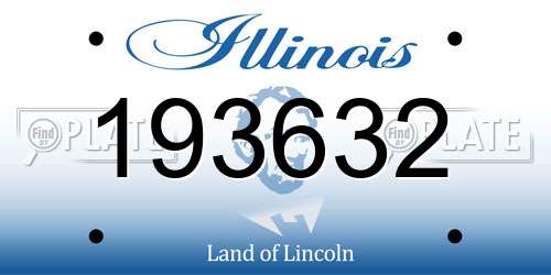 193632 Illinois License Plate