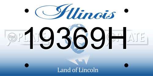 19369H Illinois License Plate