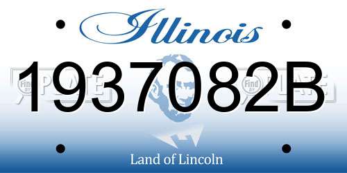 1937082B Illinois License Plate