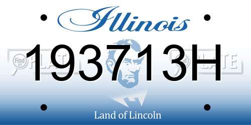 193713H Illinois License Plate