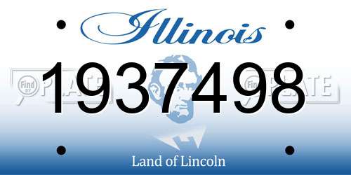 1937498 Illinois License Plate