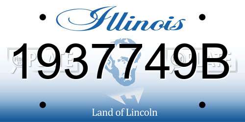1937749B Illinois License Plate