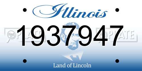 1937947 Illinois License Plate
