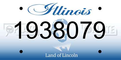 1938079 Illinois License Plate