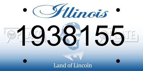 1938155 Illinois License Plate