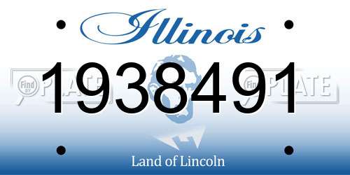 1938491 Illinois License Plate