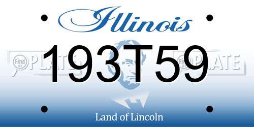 193T59 Illinois License Plate