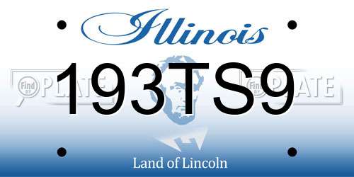193TS9 Illinois License Plate