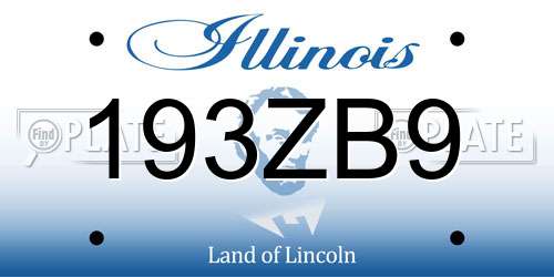 193ZB9 Illinois License Plate
