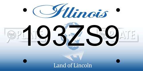 193ZS9 Illinois License Plate