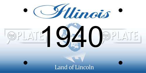 1940 Illinois License Plate