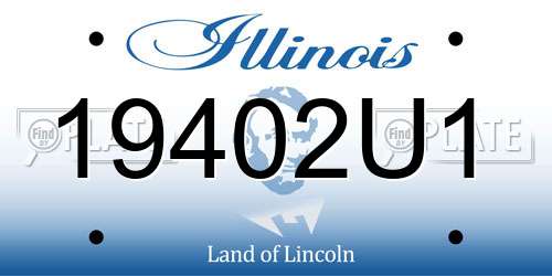 19402U1 Illinois License Plate