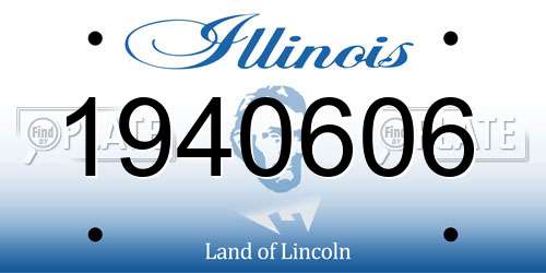 1940606 Illinois License Plate