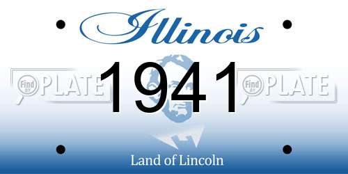 1941 Illinois License Plate