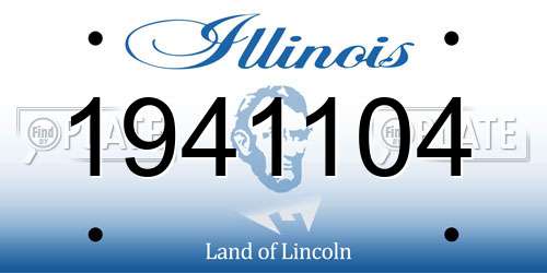 1941104 Illinois License Plate