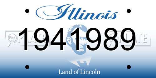 1941989 Illinois License Plate