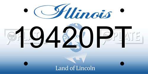 19420PT Illinois License Plate